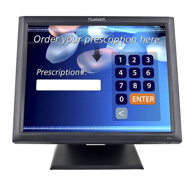 Planar PT1945S 19 inch 1000:1 5ms USB SAW Touchscreen LCD Monitor (Black), w/ Speakers