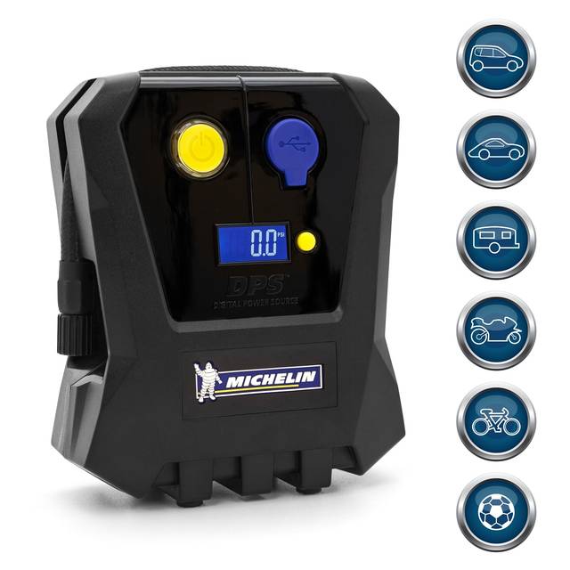 Michelin Micro 12V Digital Gauge Display Tire Inflator