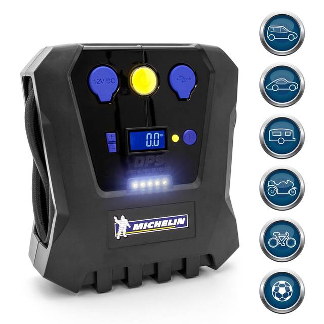 Michelin High Power Rapid 12V Digital Gauge Display Tire Inflator