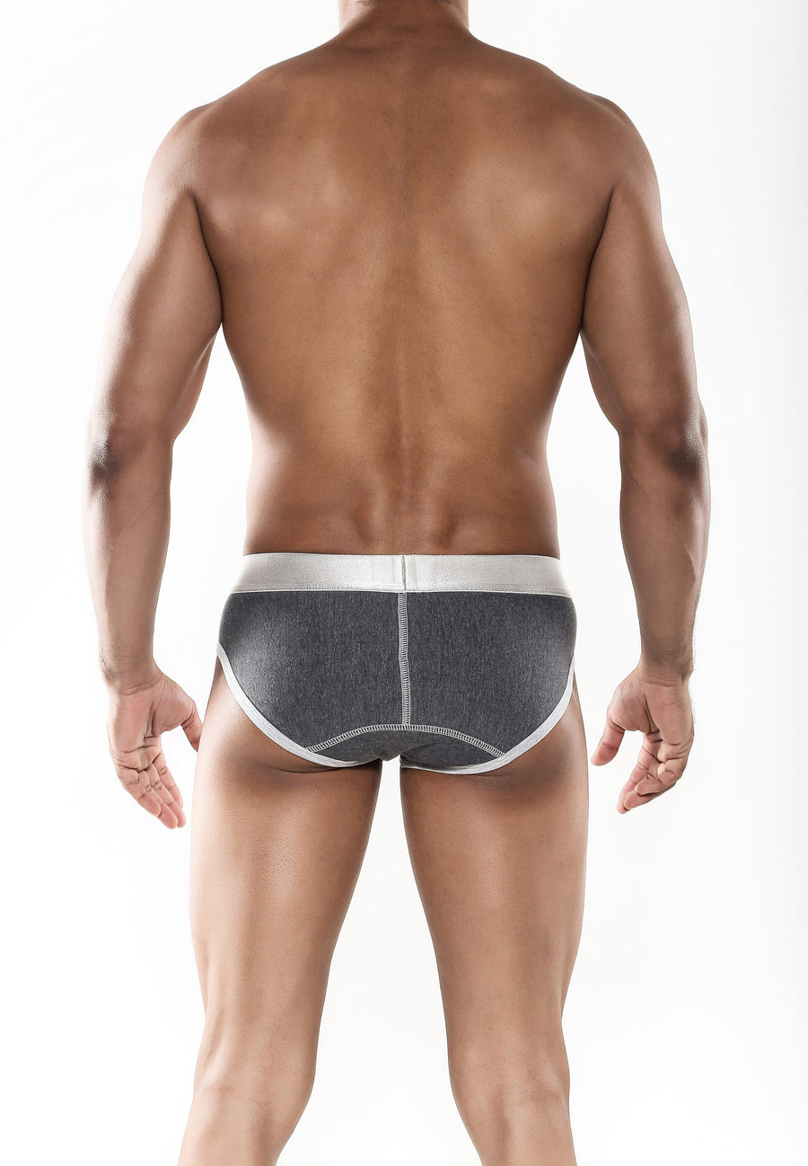Malebasics Contrast Brief -Asphalt-