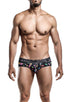 Malebasics New Hipster Brief Black Splash-Medium-Black Splash