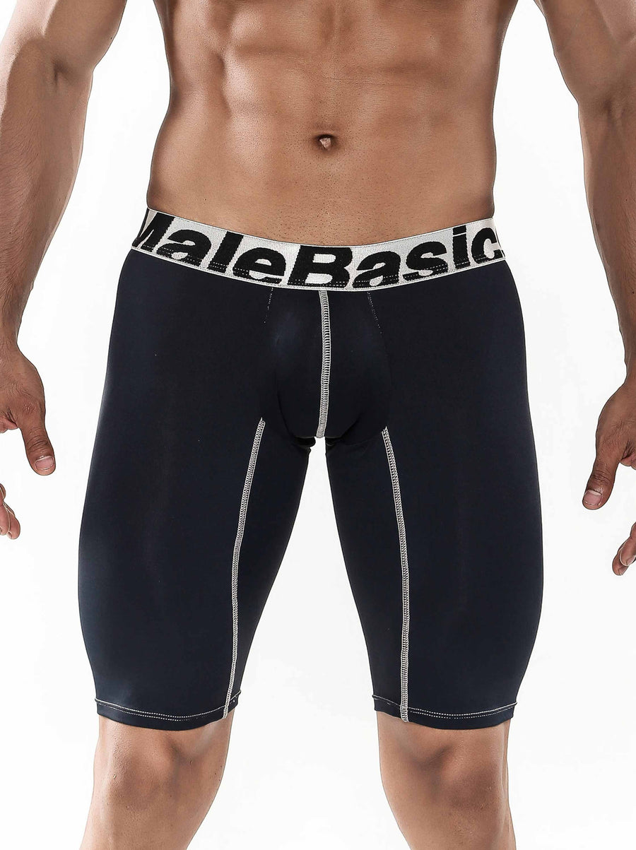 MaleBasics Men's Base Layer Performance Sport 9 Inches Boxer Brief-Pixels-Medium
