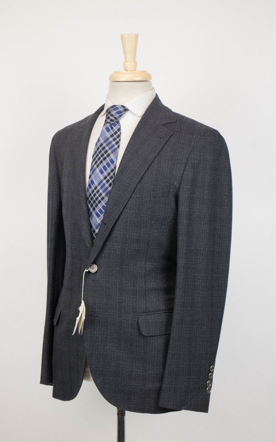 Plaid Cashmere 3 Roll 2 Sport Coat - Gray