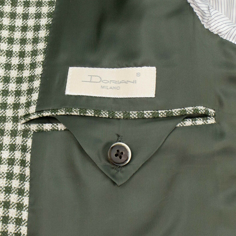 Drop 7 Check Wool Blend 3 Roll 2 Button Sport Coat - Green