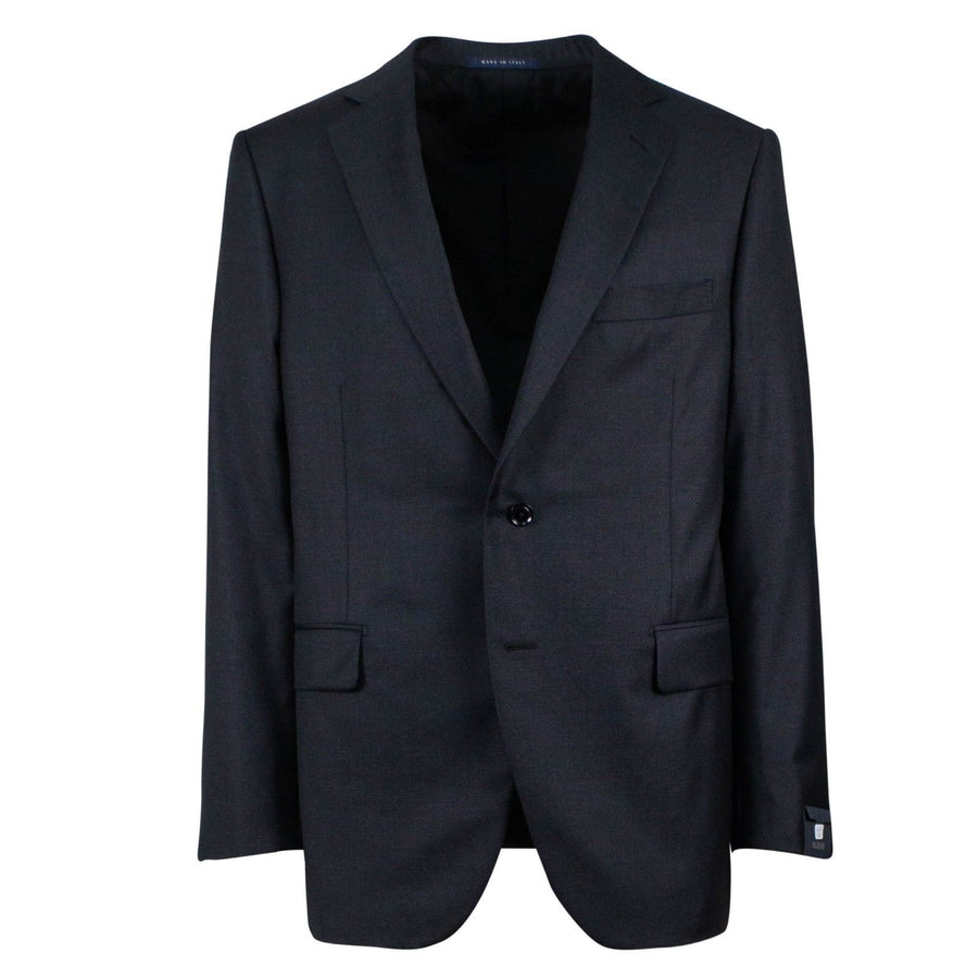 Drop 6 Wool Two Button Solid Suit - Charcoal Gray