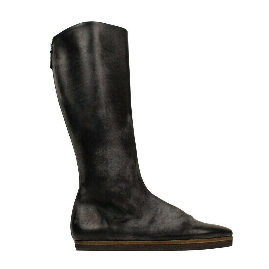 Distressed Horse Leather Boots - Black