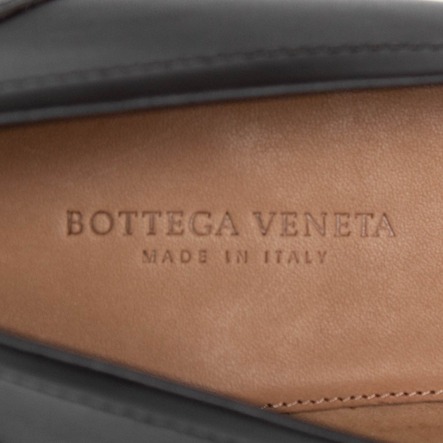 Intrecciato Penny Loafers - Dark Brown