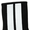 Striped Sock Cutout Ankle Boots - Black