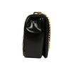 Leather Quilted Horseferry Print Lola Shoulder Bag - Black