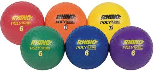 Champion Sports Ultimate Rhino Poly Playground Balls - 6