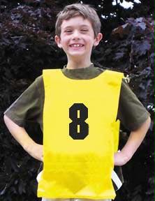 Nylon Numbered Pinnies - Yellow (1-12)