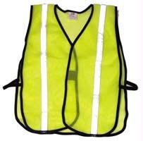 Economy Reflective Mesh Vest - Lime w/ Silver