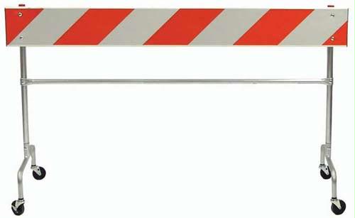 Indoor/Outdoor Wheeled Barricade - 6' Wide