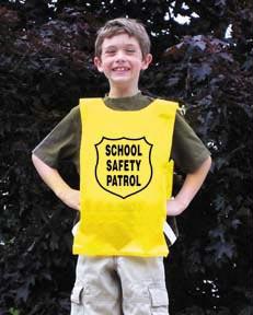 Nylon Pinnie (Yellow) w/ Safety Patrol Emblem