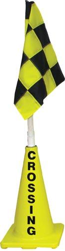 Yellow Cone w/ Yellow/Black Flag (Crossing)