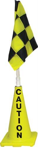 Yellow Cone w/ Yellow/Black Flag (Caution)