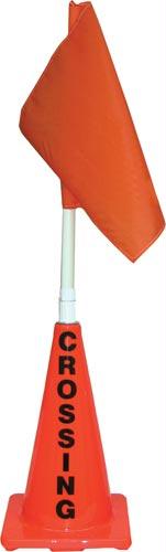 Orange Cone w/ Orange Flag (Crossing)