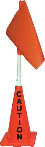 Orange Cone w/ Orange Flag (Caution)