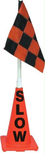 Orange Cone w/ Orange/Black Flag (Slow)