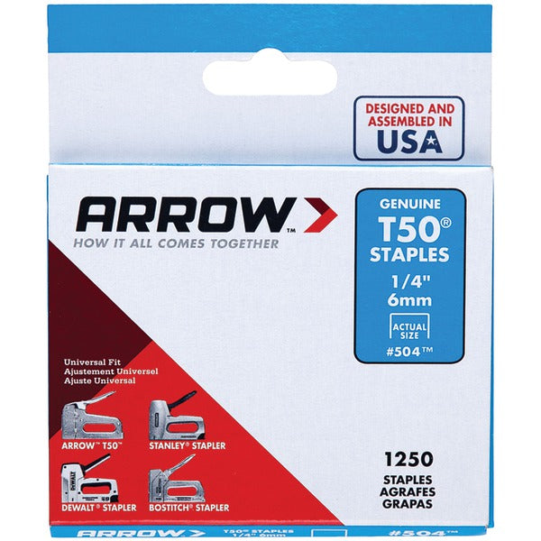 T50(R) Staples, 1,250 pk (1/4