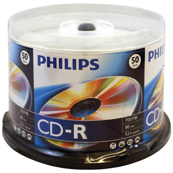 700MB 80-Minute 52x CD-Rs (50-ct Cake Box Spindle)