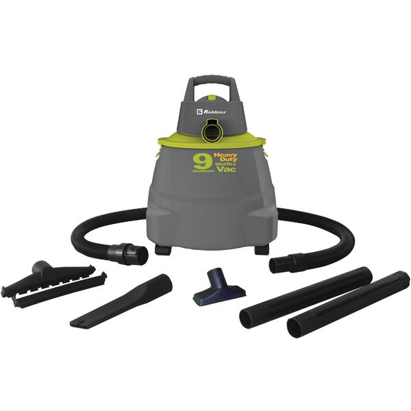 Wet/Dry Vacuum Cleaner with 9-Gallon Tank