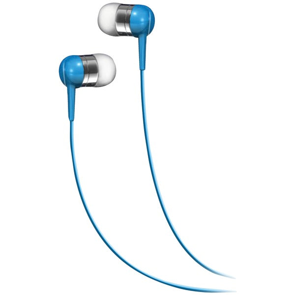 Bass 13(TM) Metallic In-Ear Earbuds with Microphone (Blue)
