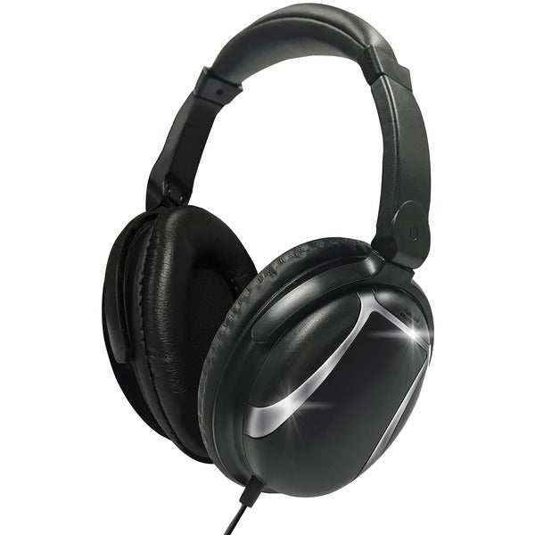 Bass 13(TM) Heavy-Bass Over-Ear Headphones with Microphone (Black)