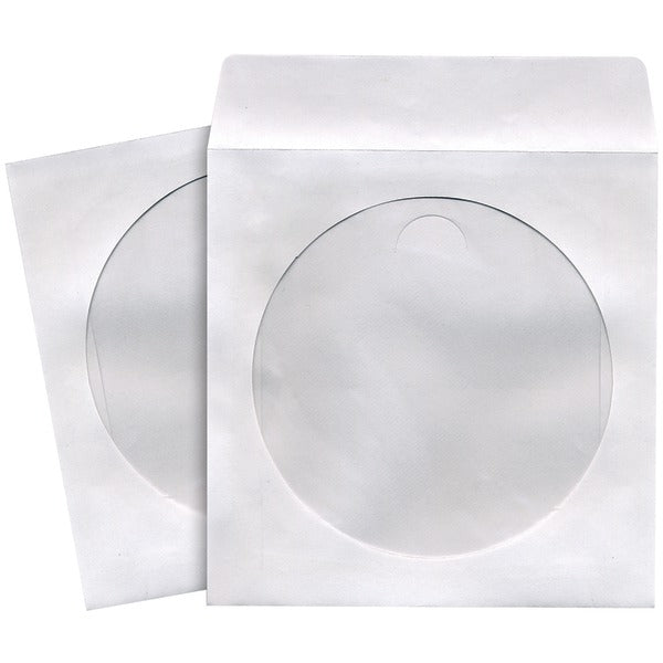CD/DVD Storage Sleeves (100 pk; White)