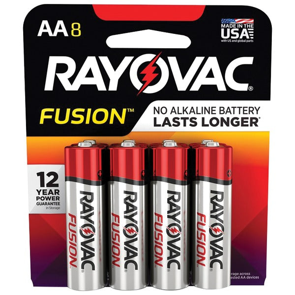 FUSION(TM) Advanced Alkaline AA Batteries, 8 pk