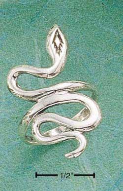 Sterling Silver Diamond Cut Snake Ring