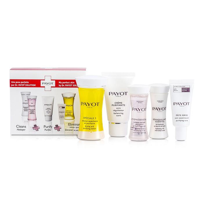 Travel Set: Speciale 5 + Creme Purifiante + Demaquillant Essentiel + Lotion Essentielle + Pate Grise - 5pcs