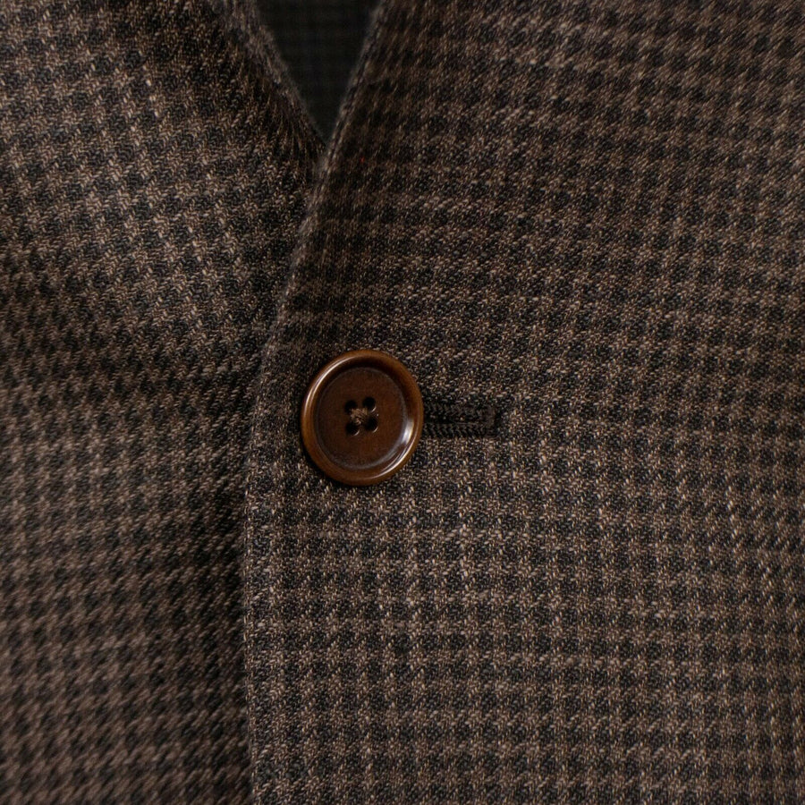 Drop 8 Houndstooth 3 Roll 2 Button Sport Coat - Brown