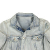 Asymmetric Distressed Denim Jacket - Blue