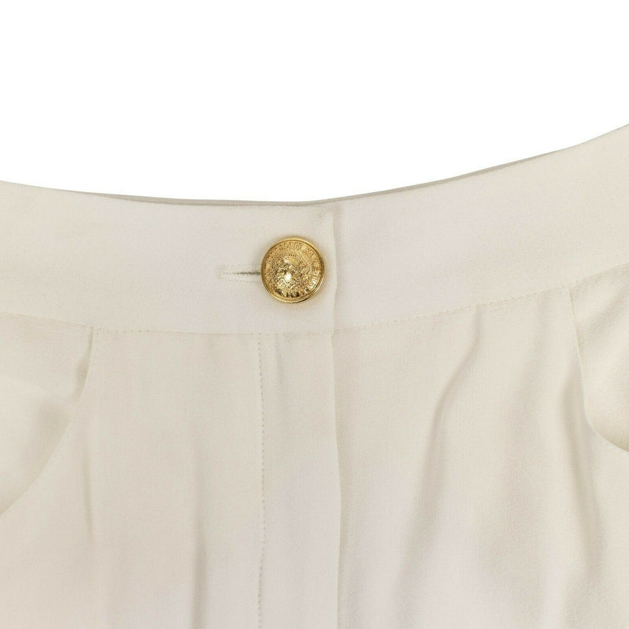 High Rise Woven Pants - Ivory