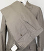Herringbone Cotton Double Breasted Suit - Taupe Gray