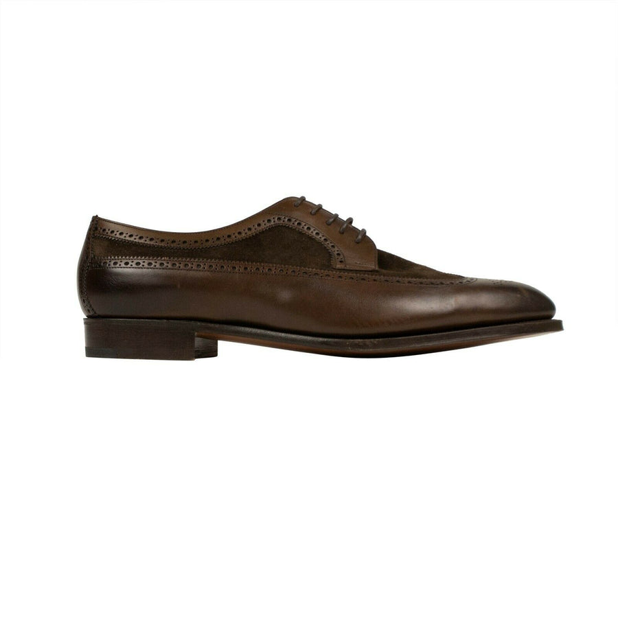 Leather Lace Up Wing Tip Oxfords