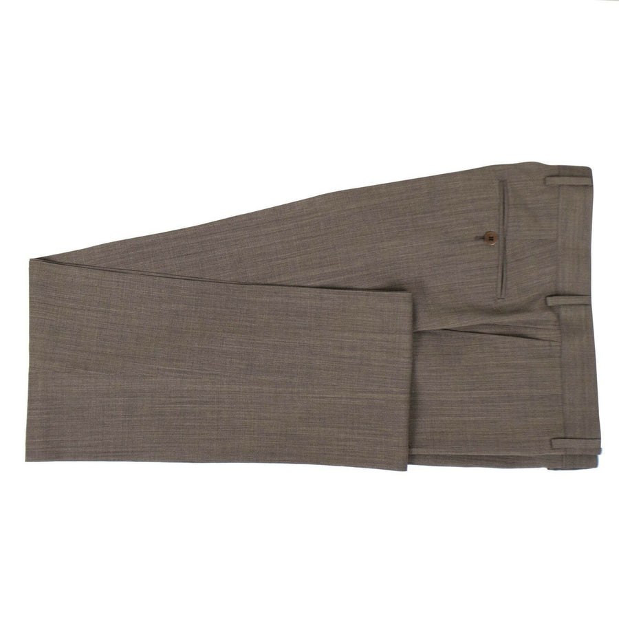 Drop 8 Wool 3 Roll 2 Button Slim Fit Suit - Brown