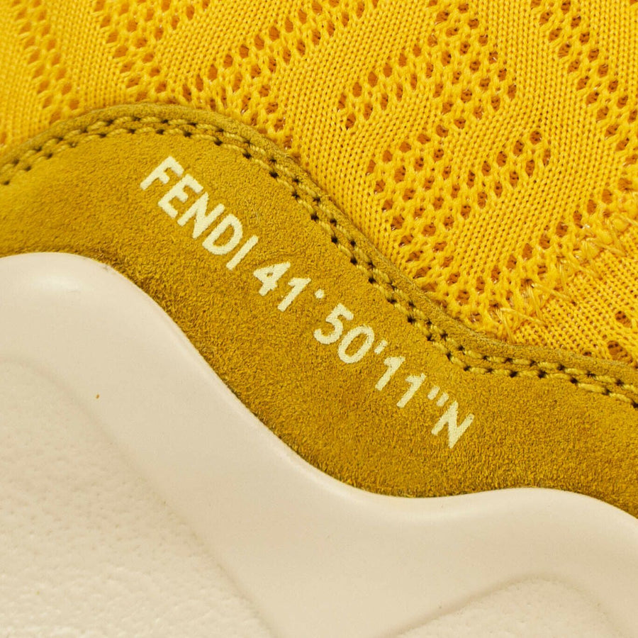 High Tech Jacquard Mid-Top Sneakers - Yellow