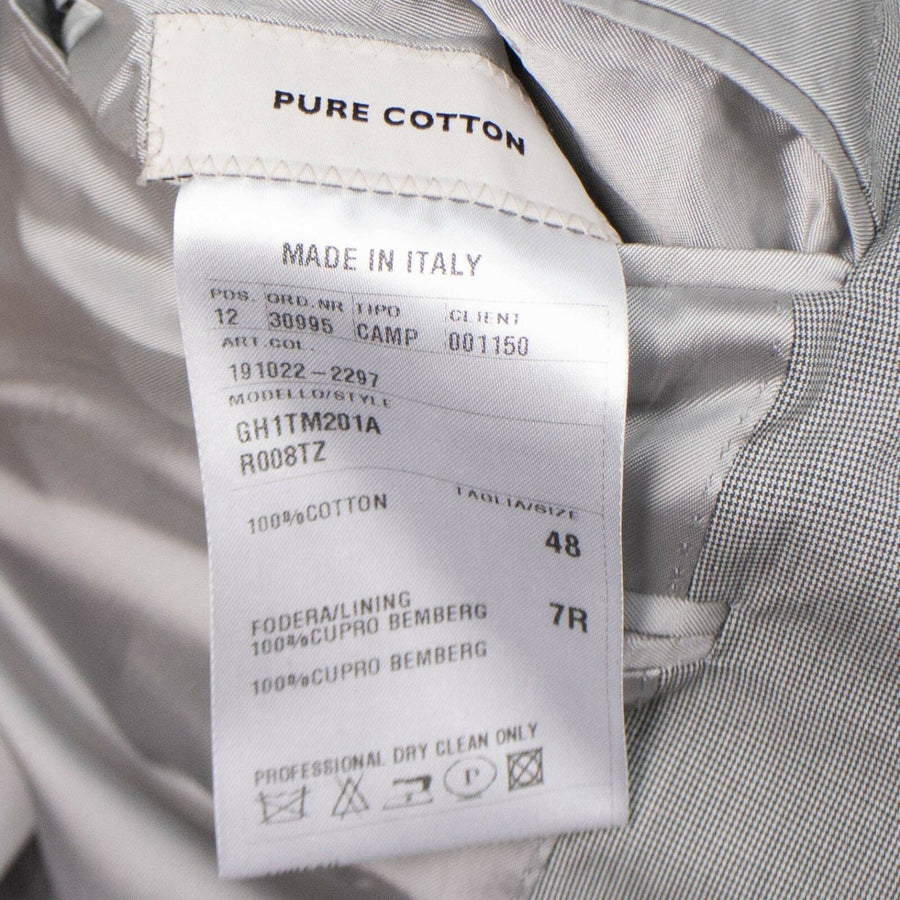 Drop 7 Cotton Two Button Slim/Trim Fit Suit - Light Grey