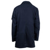 Navy 'Raso Gommato Flock' Mid-length Trench Jacket