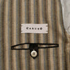 Striped 3 Roll 2 Button Silk Blend Sport Coat - Brown