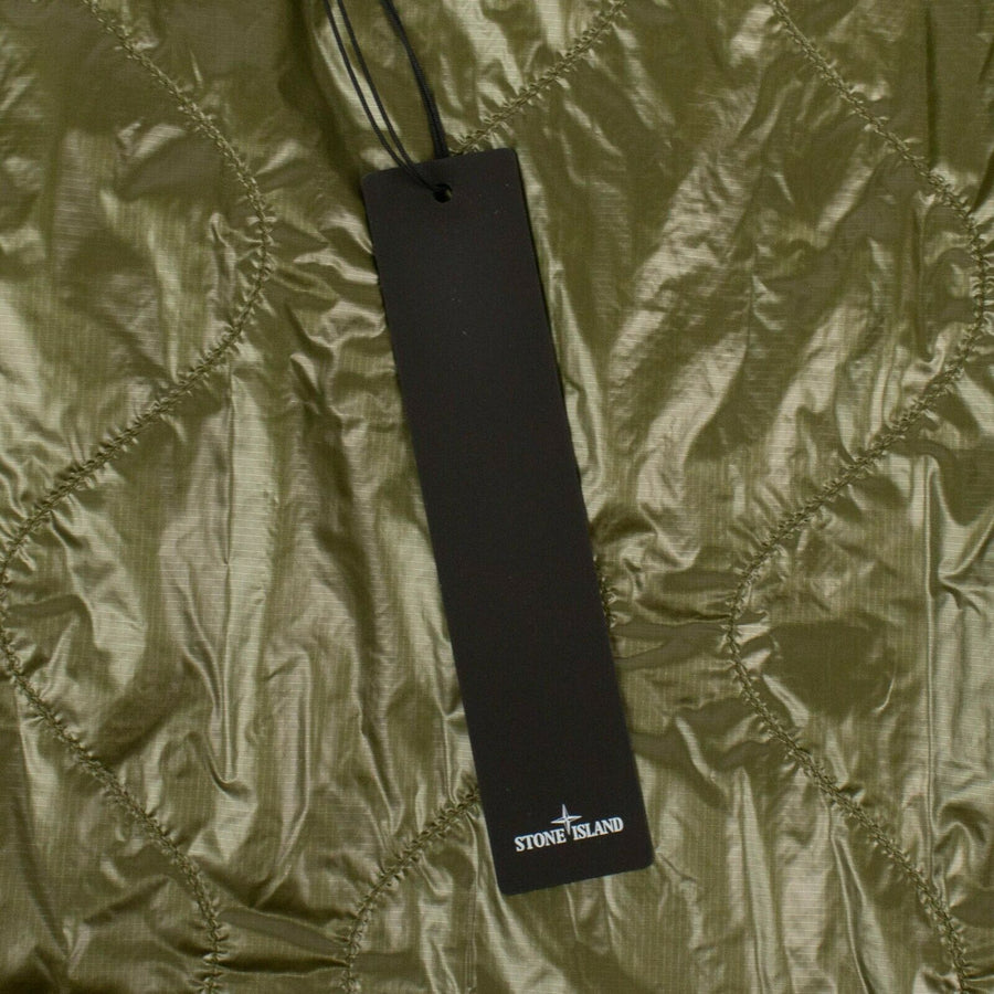 Quilted Zip Up Gilet Vest - Olive Green