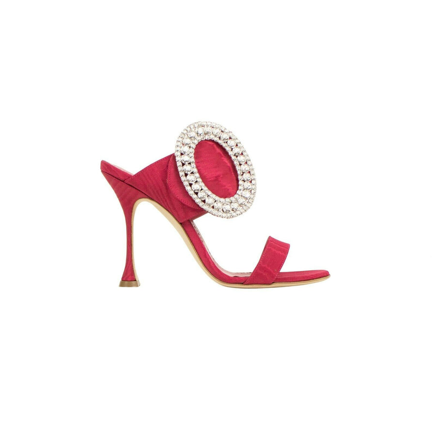 Fibiona Crystal Mule Pumps - Pink