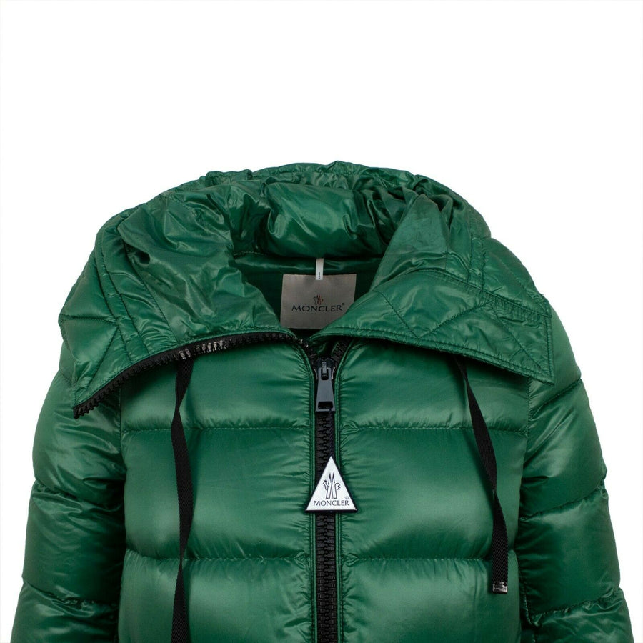 'Suyen' Down Filled Quilted Puffer Parka Coat - Green