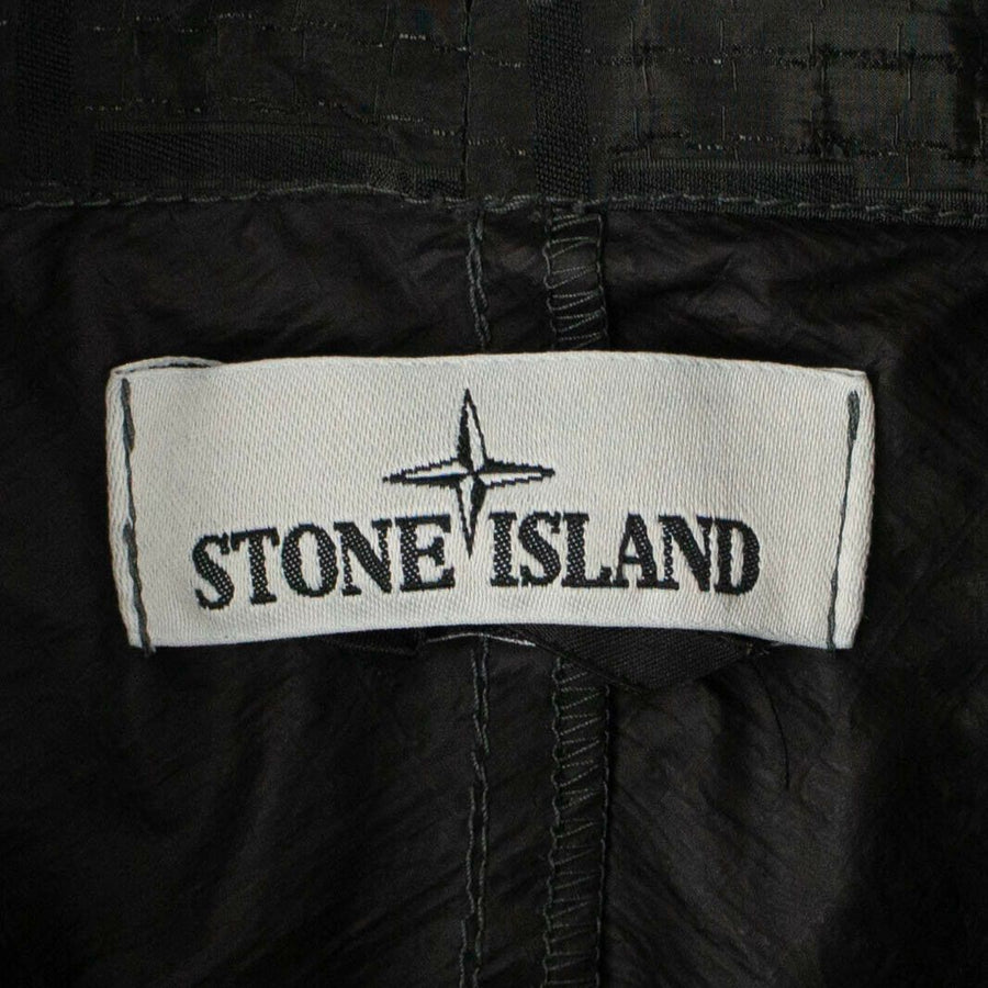 Nylon Check Print Jacquard Jacket - Black