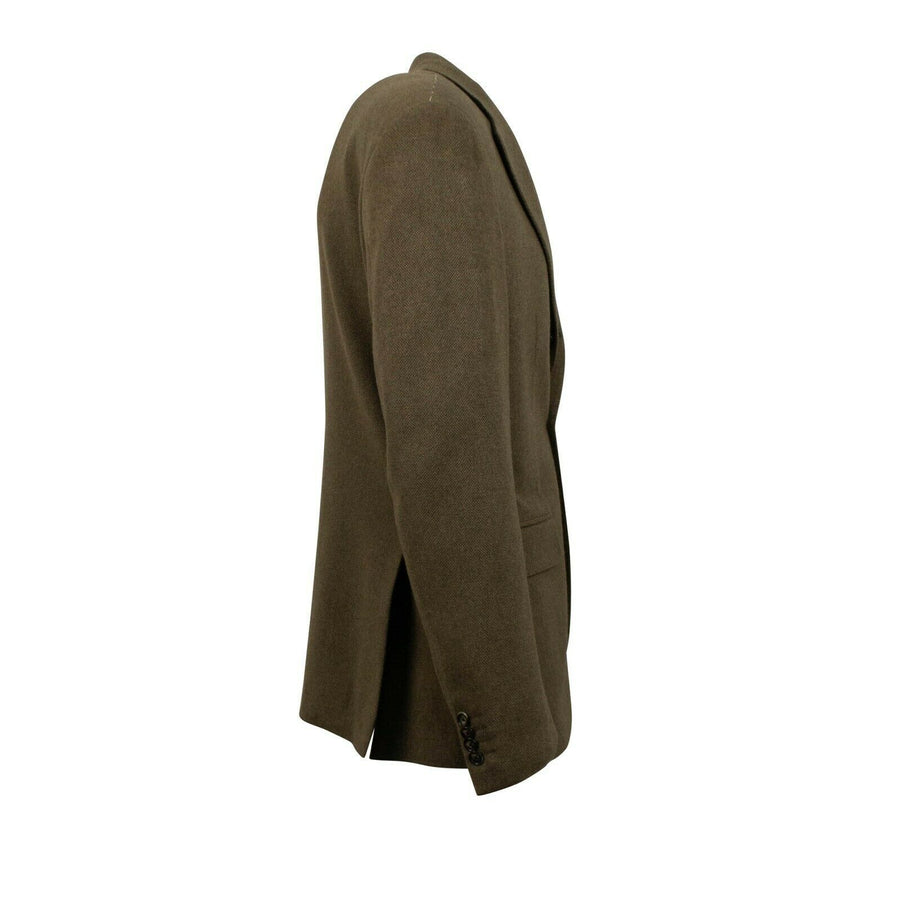 Drop 7 Cashmere 3 Roll 2 Button Sport Coat - Olive Green