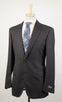 Striped Super 130's Wool 2 Button Suit - Brown