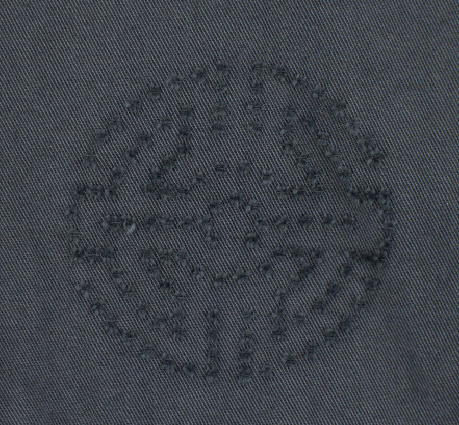 Cotton Embroidered Shorts - Gray