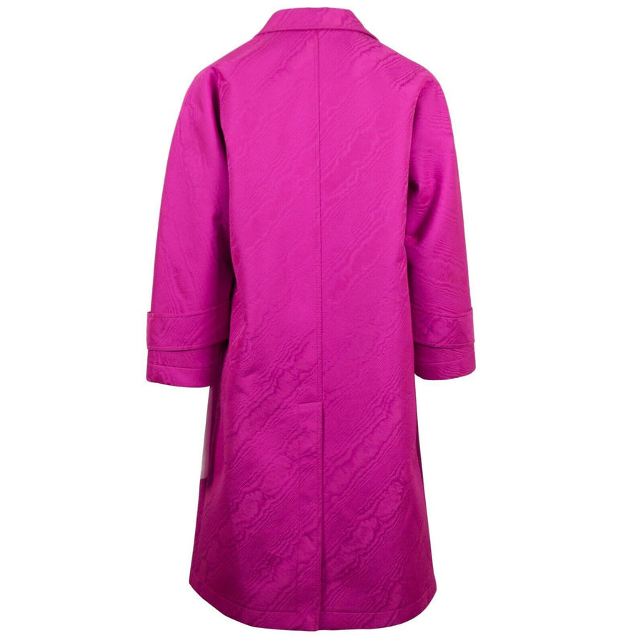 Moire Over Mackintosh Coat - Fuchsia